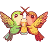 Colibri Oiseau Bière Drôle Alcool