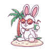 Bunny, Island, Summer, Palm
