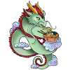 Asia Drache mit Ramen