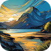 Mountains in Sunset III
