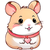 Niedlicher Hamster mit Herzchen