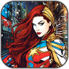 Cool Fantasy Superheroine