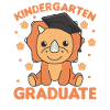 Kids Kindergarten graduate Triceratops Graduation