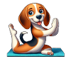 Beagle Yoga Fitness Meditation