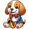 Beagle Saxophonist Jazz Music
