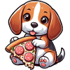 Beagle Dog Salami Pizza Indulgence