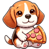 Beagle Dog Salami Pizza Indulgence