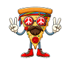 Hippie Pizza with Peace Sign