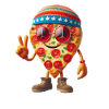 Hippie Pizza with Peace Sign