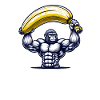Muscle monkey with giant banana