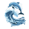 Dolphin Sea Waves