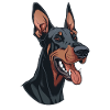Doberman Illustration de dessin animé