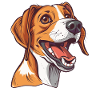 English Foxhound | Cartoon Artwork