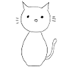 Cat, animal, icon, cute, cartoon