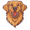 Golden Retriever | Cartoon Artwork