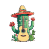 Cactus Mexican mariachi guitarist musician