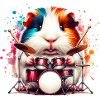 Cool Drummer Cochon d’Inde Batteur