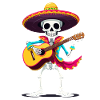 Mexican Mariachi Skeleton Guitarist Fiesta