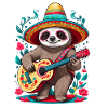Sloth, Mariachi, Mexico, Music, Fiesta