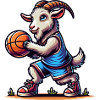 Cute Goat Basketball Player