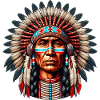 Amérindien Peau rouge d’Amérique