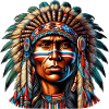 Amérindien Peau rouge d’Amérique