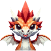 Ein kleiner Drache im Polygon-Stil