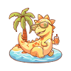Dinosaur Stegosaurus Island Palm
