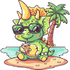 Dinosaur triceratops summer