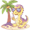 Dinosaur brontosaurus summer