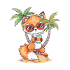 Fuchs Insel Sommer Palme