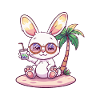 Bunny Summer Beach Vacation