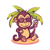 Monkey Summer Beach Vacation