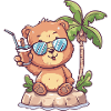 Bear Summer Beach Vacation