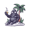 Gorilla Summer Beach Vacation