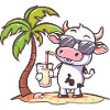 Cow Summer Beach Vacation