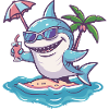 Shark Summer Beach Vacation