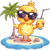 Chicken Summer Beach Vacation