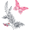 Flower with butterfly