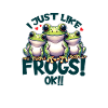 Three Cartoon Frogs