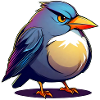 Little fierce fat bird