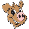 Pig dog - smiling