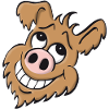 Pig dog - laughing