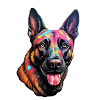 Belgian Malinois psychedelic