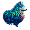 Wolf Standing Majestic In A
