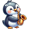 Penguin Saxophonist Jazz Concert