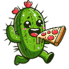 Cute Cactus Pizza Heart Comic