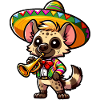 Cinco de Mayo Hyäne Trompeter