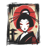 The Cool Anime Japanese Geisha