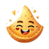 Happy fortune cookie smiling